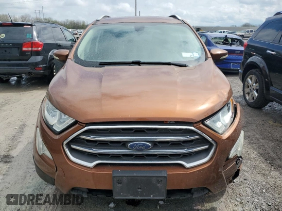 2018 Ford EcoSport Titanium z VIN MAJ6P1WL8JC202412, wystawiony jako Copart lot #55558265 z przebiegiem 122 137 mil mil oraz Szkoda całkowita • Salvage title. Historia ofert i sprzedaży dostępna na DreamBid. Obrazek 5.
