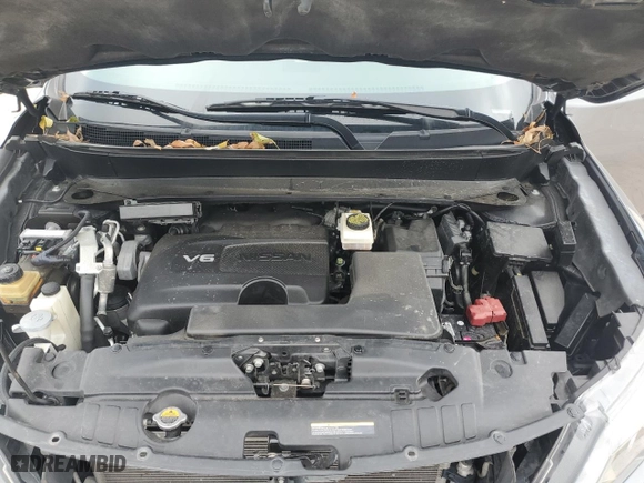2017 Nissan Pathfinder S with VIN 5N1DR2MMXHC630016, listed as a Copart auction lot 87402884 with 75668 miles and Salvage Title. Bid and sale history available at carsss.com. Image 12.