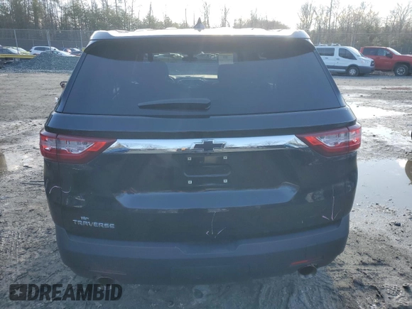 2020 Chevrolet Traverse LS with VIN 1GNERFKW8LJ110610, listed as a Copart auction lot 45092295 with 128,945 mi miles and Salvage Title. Bid and sale history available at carsss.com. Image 6.