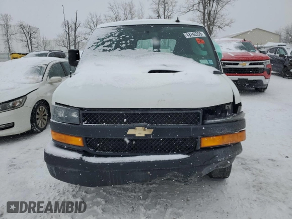 2020 Chevrolet Express Cargo Van with VIN 1GCWGAFG3L1259676, listed as a Copart auction lot 43748395 with 156,622 mi miles and Salvage Title. Bid and sale history available at carsss.com. Image 5.