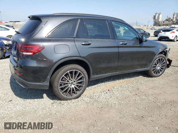 2021 Mercedes-Benz GLC 300 with VIN W1N0G8EB8MF872703, listed as a Copart auction lot 60322035 with 56,609 mi miles and Salvage title. Bid and sale history available at DreamBid. Image 3.