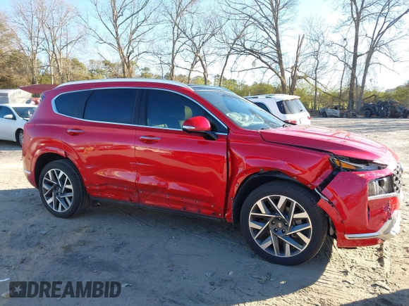 2022 Hyundai Santa Fe Calligraphy with VIN 5NMS54AL0NH454654, listed as a IAAI auction lot 41826372 with 63,314 mi miles. Bid and sale history available at carsss.com. Image 6.