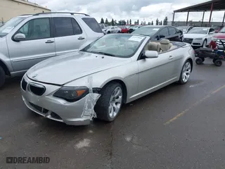 2006 BMW 6 Series 650Ci with VIN WBAEK13406CN76356, listed as a IAAI auction lot 41927866 with 1 mi miles. Bid and sale history available at carsss.com. Image 2.