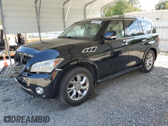 2011 Infiniti QX56 7-passenger with VIN JN8AZ2NFXB9501158, listed as a Copart auction lot 69260764 with 259,923 mi miles and Salvage Title. Bid and sale history available at carsss.com. Image 1.