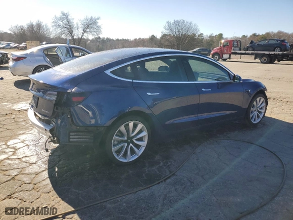 2019 Tesla Model 3 Long Range with VIN 5YJ3E1EB3KF423142, listed as a Copart auction lot 85490054 with 98,007 mi miles and Salvage Title. Bid and sale history available at carsss.com. Image 3.