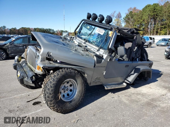 2001 Jeep Wrangler SE with VIN 1J4FA29P71P310653, listed as a Copart auction lot 81682424 with 0 mi miles and Salvage Title. Bid and sale history available at carsss.com. Image 1.