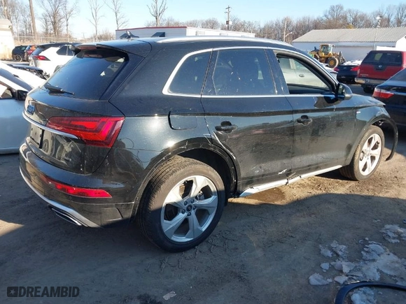 2023 Audi Q5 S line Premium Plus with VIN WA1EAAFY1P2141013, listed as a IAAI auction lot 41244699 with 9,392 mi miles. Bid and sale history available at carsss.com. Image 4.