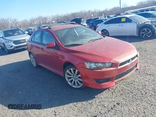 2010 Mitsubishi Lancer GTS with VIN JA32X8HW7AU019939, listed as a IAAI auction lot 41702699 with 96,623 mi miles. Bid and sale history available at carsss.com. Image 1.
