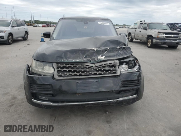 2017 Land Rover Range Rover z VIN SALGR2FKXHA366989, wystawiony jako Copart lot #74100824 z przebiegiem Nie podano mil oraz Szkoda całkowita • Salvage title. Historia ofert i sprzedaży dostępna na DreamBid. Obrazek 5.