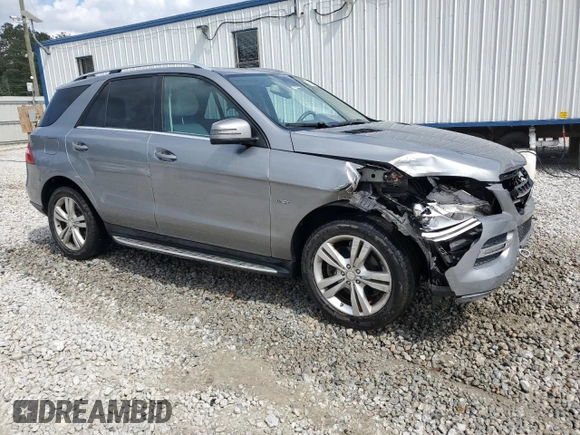 2012 Mercedes-Benz M 350 with VIN 4JGDA5HB3CA025020, listed as a Copart auction lot 55422085 with 156,243 mi miles and Salvage title. Bid and sale history available at DreamBid. Image 4.