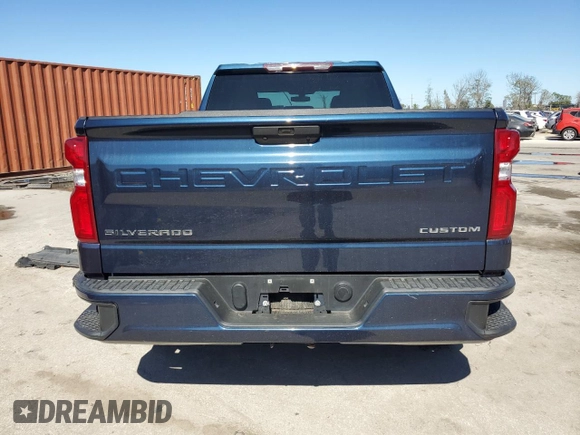 2020 Chevrolet Silverado 1500 Custom with VIN 3GCPWBEK2LG451904, listed as a Copart auction lot 45130395 with 95,767 mi miles and Salvage Title. Bid and sale history available at carsss.com. Image 6.
