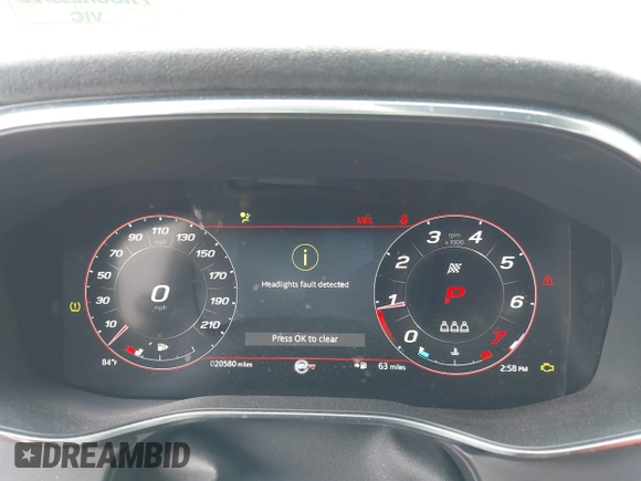 2022 Jaguar F-Pace SVR z VIN SADCZ2EE0NA702862, wystawiony jako IAAI lot #42129192 z przebiegiem 20 580 mil mil oraz . Historia ofert i sprzedaży dostępna na DreamBid. Obrazek 7.