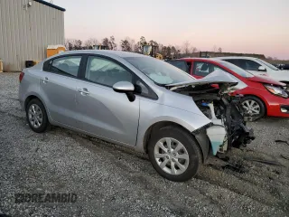 2015 Kia Rio LX with VIN KNADM4A33F6521898, listed as a Copart auction lot 47700235 with 45,262 mi miles and Salvage Title. Bid and sale history available at carsss.com. Image 4.