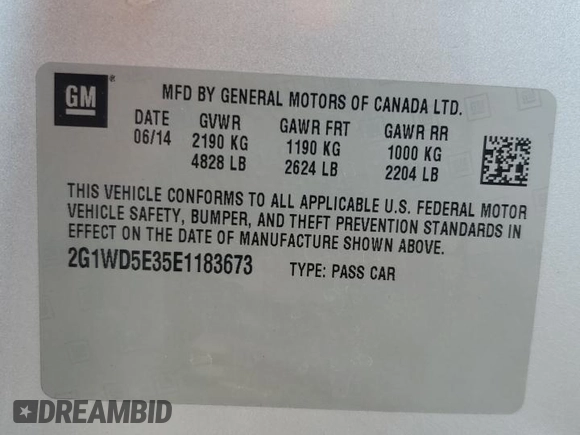2014 Chevrolet Impala Police Police z VIN 2G1WD5E35E1183673, wystawiony jako Copart lot #50148105 z przebiegiem 110 032 mil mil oraz Szkoda całkowita • Salvage title. Historia ofert i sprzedaży dostępna na DreamBid. Obrazek 12.