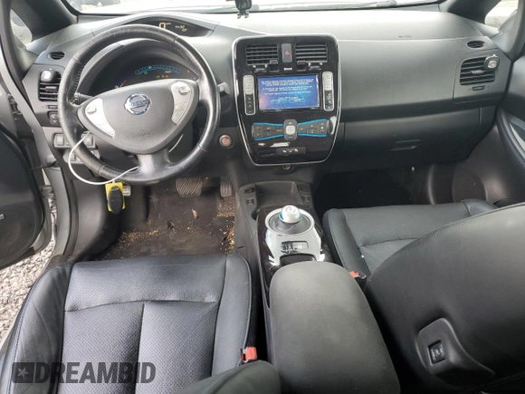2013 Nissan LEAF SL with VIN 1N4AZ0CP1DC408021, listed as a Copart auction lot 58260915 with 111,310 mi miles and Salvage title. Bid and sale history available at DreamBid. Image 8.