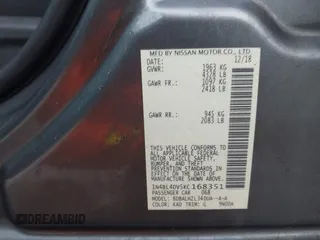 2019 Nissan Altima 2.5 SV with VIN 1N4BL4DV5KC168351, listed as a IAAI auction lot 41942156 with 82,095 mi miles. Bid and sale history available at carsss.com. Image 9.