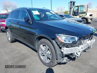 2022 Mercedes-Benz GLC with VIN W1N0G8DB2NV375283, listed as a IAAI auction lot 41729637 with 51,928 mi miles. Bid and sale history available at carsss.com. Image 1.