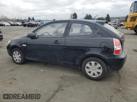 2007 Hyundai Accent GS with VIN KMHCM36C47U039595, listed as a Copart auction lot 43399775 with 107,882 mi miles and Salvage title. Bid and sale history available at DreamBid. Image 2.