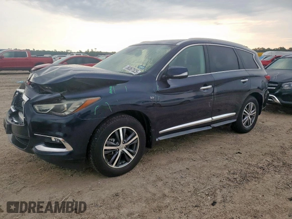 2019 Infiniti QX60 Luxe with VIN 5N1DL0MN0KC568860, listed as a Copart auction lot 58367525 with 68,446 mi miles and Salvage title. Bid and sale history available at DreamBid. Image 1.