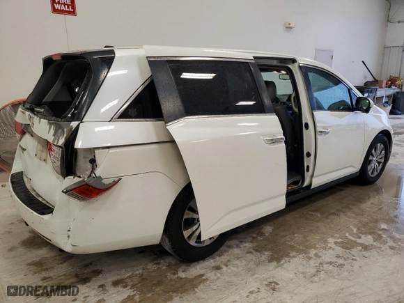 2014 Honda Odyssey EX-L with VIN 5FNRL5H60EB091378, listed as a Copart auction lot 50009465 with 179,311 mi miles and Salvage Title. Bid and sale history available at carsss.com. Image 3.