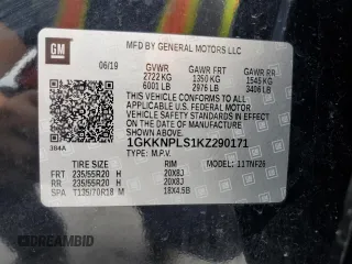 2019 GMC Acadia Denali with VIN 1GKKNPLS1KZ290171, listed as a Copart auction lot 51517215 with 82,413 mi miles and Salvage Title. Bid and sale history available at carsss.com. Image 15.