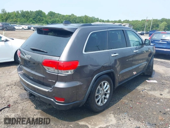 2016 Jeep Grand Cherokee Limited with VIN 1C4RJFBG8GC422740, listed as a IAAI auction lot 42365174 with 95,013 mi miles and . Bid and sale history available at DreamBid. Image 4.