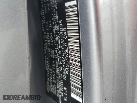 2014 Hyundai Elantra z VIN KMHDH6AH5EU023898, wystawiony jako Copart lot #57201485 z przebiegiem 115 101 mil mil oraz Szkoda całkowita • Salvage title. Historia ofert i sprzedaży dostępna na DreamBid. Obrazek 12.