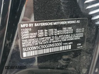 2016 BMW X4 xDrive35i z VIN 5UXXW5C50G0N93000, wystawiony jako Copart lot #58536875 z przebiegiem 81 824 mil mil oraz Czysty tytuł • Clean title. Historia ofert i sprzedaży dostępna na DreamBid. Obrazek 13.