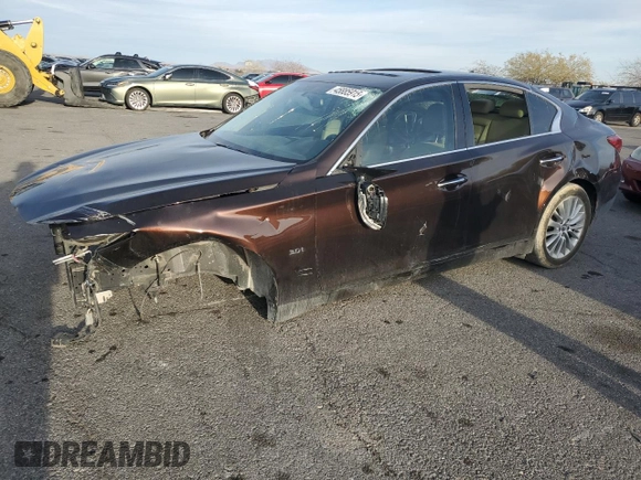 2019 Infiniti Q50 3.0t LUXE with VIN JN1EV7APXKM516120, listed as a Copart auction lot 45885915 with 40,057 mi miles and Salvage Title. Bid and sale history available at carsss.com. Image 1.