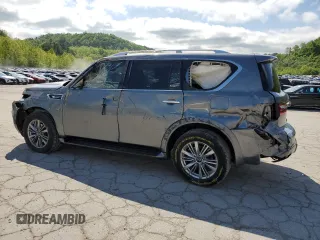 2020 Infiniti QX80 Luxe z VIN JN8AZ2NFXL9703516, wystawiony jako Copart lot #56106045 z przebiegiem 105 257 mil mil oraz Szkoda całkowita • Salvage title. Historia ofert i sprzedaży dostępna na DreamBid. Obrazek 2.