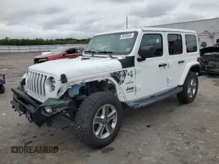 2019 Jeep Wrangler Unlimited Sahara with VIN 1C4HJXEG9KW600644, listed as a Copart auction lot 56193655 with 46,198 mi miles and Salvage title. Bid and sale history available at DreamBid. Image 1.