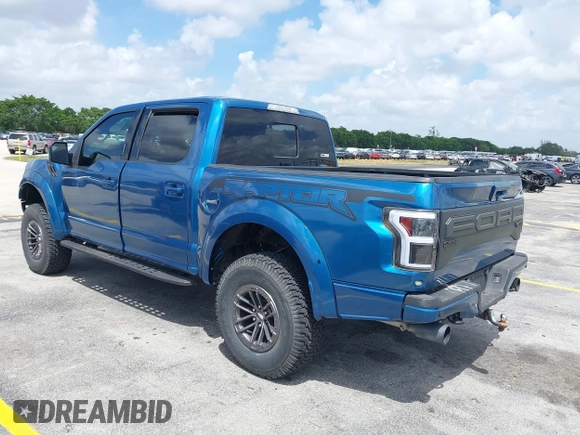 2019 Ford F-150 Raptor with VIN 1FTFW1RG7KFC85441, listed as a IAAI auction lot 41957705 with 16,400 mi miles. Bid and sale history available at carsss.com. Image 3.