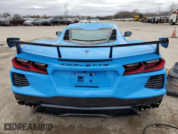 2022 Chevrolet Corvette 1LT with VIN 1G1YA2D4XN5110615, listed as a Copart auction lot 80873454 with 20,895 mi miles and Salvage Title. Bid and sale history available at carsss.com. Image 6.