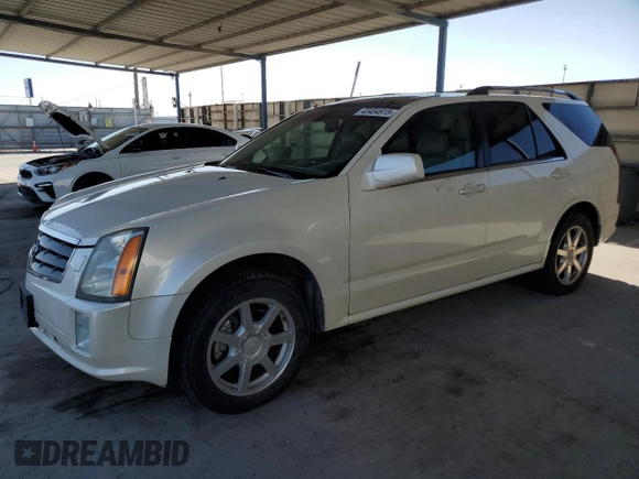 2005 Cadillac SRX with VIN 1GYEE63A850192171, listed as a Copart auction lot 43454915 with 130,200 mi miles and Clean Title. Bid and sale history available at carsss.com. Image 1.