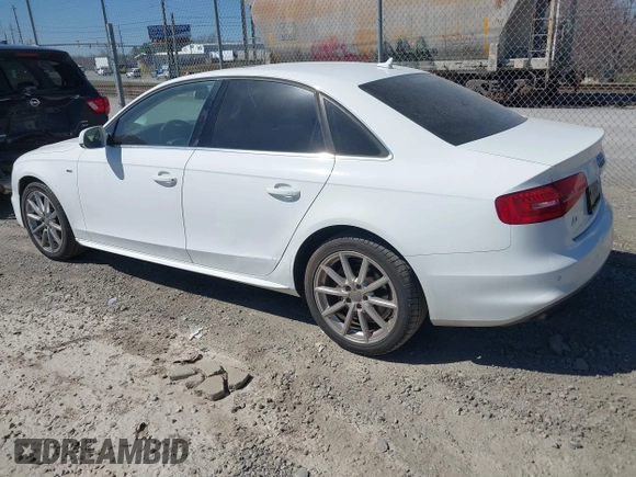 2014 Audi A4 Premium Plus with VIN WAUEFAFL5EN039086, listed as a IAAI auction lot 41770543 with 152,025 mi miles. Bid and sale history available at carsss.com. Image 3.
