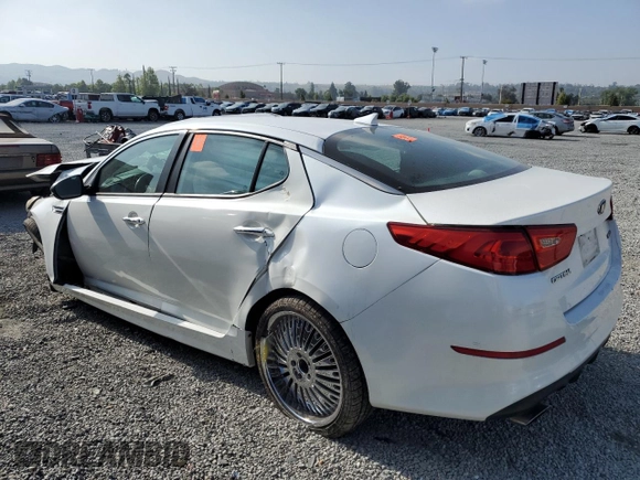 2014 Kia Optima SX with VIN 5XXGR4A77EG310630, listed as a Copart auction lot 57258405 with 100,191 mi miles and Salvage title. Bid and sale history available at DreamBid. Image 2.