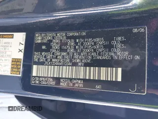 2006 Scion xB с VIN JTLKT324X64112344, выставлен на аукционе IAAI как лот 42756516 с пробегом 218 212 миль миль и . История ставок и продаж доступна на DreamBid. Изображение 9.