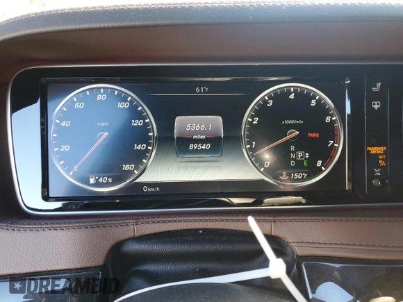2016 Mercedes-Benz S 550 with VIN WDDUG8CB0GA230317, listed as a Copart auction lot 88218235 with 89,540 mi miles and Salvage Title. Bid and sale history available at carsss.com. Image 9.