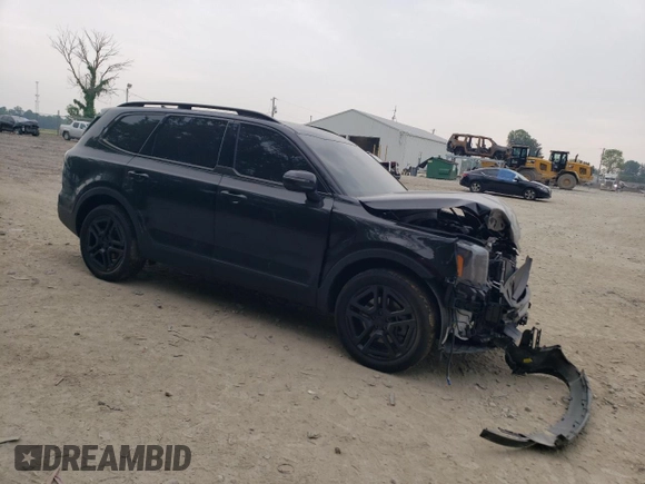 2025 Kia Telluride SX-Prestige X-Line with VIN 5XYP5DGC9SG593927, listed as a Copart auction lot 60435035 with 7,925 mi miles and Salvage title. Bid and sale history available at DreamBid. Image 4.