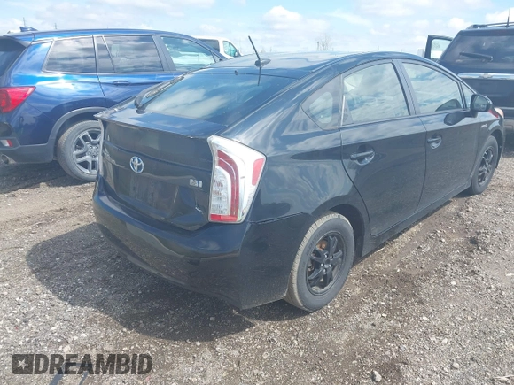 2013 Toyota Prius One with VIN JTDKN3DU7D5583510, listed as a IAAI auction lot 42200686 with 151,561 mi miles. Bid and sale history available at carsss.com. Image 4.