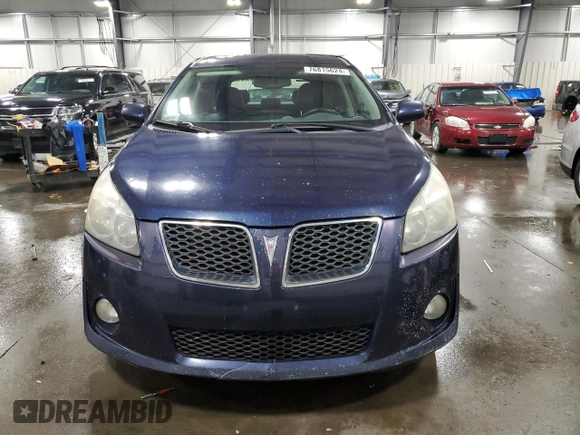 2009 Pontiac Vibe GT with VIN 5Y2SR67009Z418994, listed as a Copart auction lot 76815624 with 209,569 mi miles and Salvage Title. Bid and sale history available at carsss.com. Image 5.