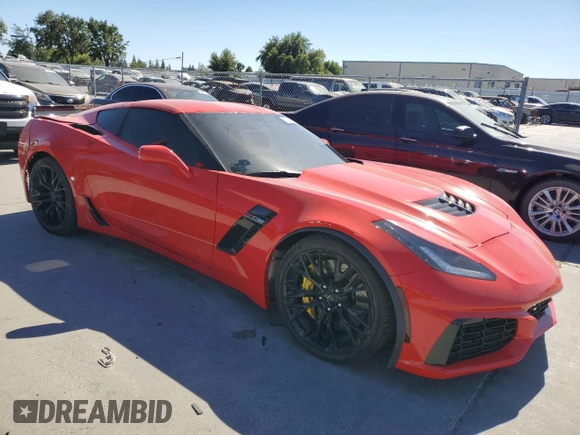 2018 Chevrolet Corvette Z06 1LZ with VIN 1G1YN2D65J5600170, listed as a Copart auction lot 57647814 with 38,226 mi miles and Salvage Title. Bid and sale history available at carsss.com. Image 4.