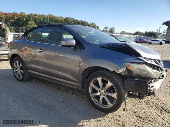 2014 Nissan Murano CrossCabriolet with VIN JN8AZ1FY2EW301293, listed as a Copart auction lot 77041544 with 107,049 mi miles and Salvage Title. Bid and sale history available at carsss.com. Image 4.