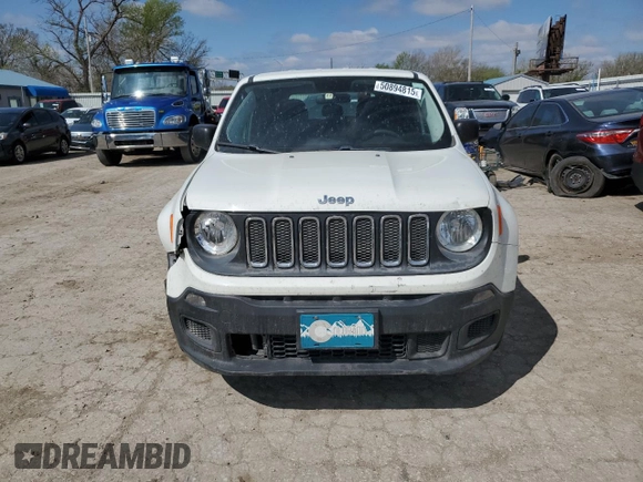 2017 Jeep Renegade Sport с VIN ZACCJBAB7HPE74460, выставлен на аукционе Copart как лот 50894815 с пробегом 187 482 миль миль и Списание • Salvage title. История ставок и продаж доступна на DreamBid. Изображение 5.