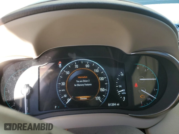 2016 Buick LaCrosse Sport Touring with VIN 1G4G45G36GF264455, listed as a Copart auction lot 49175625 with 81,394 mi miles and Salvage title. Bid and sale history available at DreamBid. Image 9.