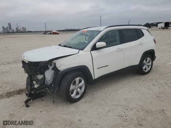 2021 Jeep Compass Latitude with VIN 3C4NJCBB7MT604642, listed as a Copart auction lot 44429255 with 57,403 mi miles and Clean Title. Bid and sale history available at carsss.com. Image 1.