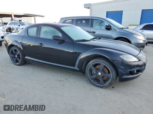 2004 Mazda RX-8 with VIN JM1FE173840127019, listed as a Copart auction lot 88172815 with 151,934 mi miles and Salvage Title. Bid and sale history available at carsss.com. Image 4.