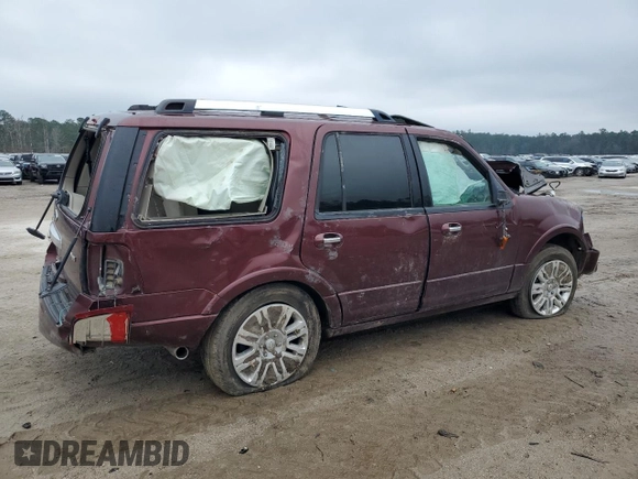 2011 Ford Expedition Limited with VIN 1FMJU1K55BEF01135, listed as a Copart auction lot 46106235 with 0 mi miles and Salvage Title. Bid and sale history available at carsss.com. Image 3.
