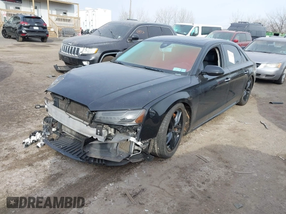 2016 Audi A8 L 4.0T Sport with VIN WAU43AFDXGN005323, listed as a IAAI auction lot 41311344 with 84,000 mi miles. Bid and sale history available at carsss.com. Image 19.