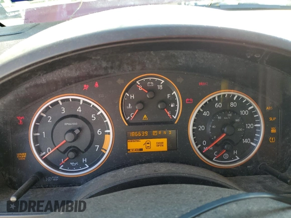 2010 Nissan Titan SE with VIN 1N6BA0ED5AN311314, listed as a Copart auction lot 82626554 with 186,639 mi miles and Clean Title. Bid and sale history available at carsss.com. Image 9.
